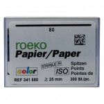Color (ISO 80), Papírcsúcs, ISO 80 sterilen csomagolva, kék, Papír, 300 darab