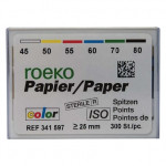 Color (ISO 45-80), Papírcsúcs, ISO 45-80 sterilen csomagolva, Papír, 300 darab
