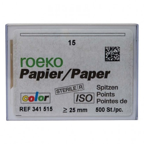 Color (ISO 15), Papírcsúcs, ISO 15 sterilen csomagolva, fehér, Papír, 500 darab