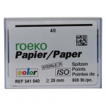 Color (ISO 40), Papírcsúcs, ISO 40 sterilen csomagolva, kék, Papír, 500 darab