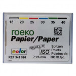 Color (ISO 15-40), Papírcsúcs, ISO 15-40 sterilen csomagolva, Papír, 500 darab