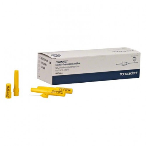 Luminject (G30 ¦ 0,30 x 23 mm), Injekciós-tu, sterilen csomagolva, Egyszerhasználatos termék, G30 = 0,3 mm, 100 darab