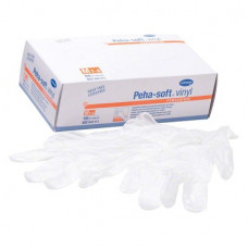 Peha-soft (Medium), Kesztyűk (Vinil), nem steril, Egyszerhasználatos termék, Vinil, M (közepes), 100 darab