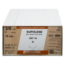 RESORBA® Supolene Packung 36 Nadeln, grün, 75cm, DRT18, USP 3/0