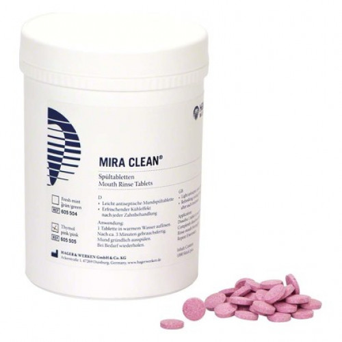 Mira Clean (thymol), Szájöblíto, Tabletták, rózsaszín, 1000 darab