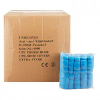 CPE-Überschuhe - Karton 20 x 100 db kék, ca. 40 cm lang, Stärke 35 µm - 6000