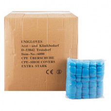 Cipovédő huzat, (40 cm x 0,35 mm), Egyszerhasználatos termék, világoskék, Polietilén, 10x200 darab