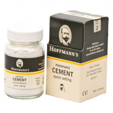 Hoffmann Cement (2), Rögzítőcement (Cinkfoszfát), Fiola, fehér, gyorsan keményedő, Cinkfoszfát, 100 g, 1 darab
