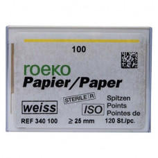 Novo (ISO 100), Papírcsúcs, ISO 100 sterilen csomagolva, fehér, Papír, 120 darab