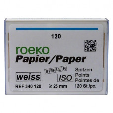 Novo (ISO 120), Papírcsúcs, ISO 120 sterilen csomagolva, fehér, Papír, 120 darab