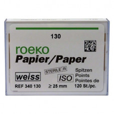 Novo (ISO 130), Papírcsúcs, ISO 130 sterilen csomagolva, fehér, Papír, 120 darab