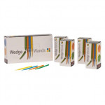 Wedge Wands (XS - L), Interdentális ékek, Egyszerhasználatos termék, színkódolt, Műanyag, XS - L, 4x100 darab