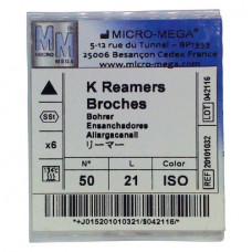 K-Reamer, 21 mm ISO 050, 6 darab