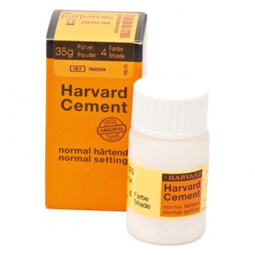 Harvard Cement (#4) (Regular), Rögzítőcement (Cinkfoszfát), Fiola, világossárga, biokompatibilis, Cinkfoszfát, 35 g, 1 darab