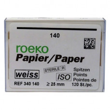 Novo (ISO 140), Papírcsúcs, ISO 140 sterilen csomagolva, fehér, Papír, 120 darab
