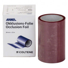 HANEL Occlusions-Folie, einseitig 12 µm Spenderbox 25 m rot, 80 mm breit