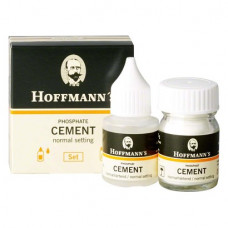 Hoffmann Cement (1), Rögzítőcement (Cinkfoszfát), Fiolák, fehér, normálisan keményedő, Cinkfoszfát, 35 g + 15 ml, 2x1 darab