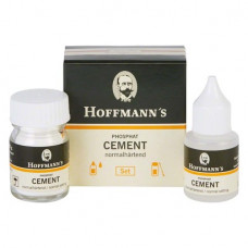Hoffmann Cement (3), Rögzítőcement (Cinkfoszfát), Fiolák, fehér, normálisan keményedő, Cinkfoszfát, 35 g + 15 ml, 2x1 darab
