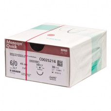 Monosyn® Quick Packung 36 Folien ungefärbt, 45 cm, USP 6/0, HR17