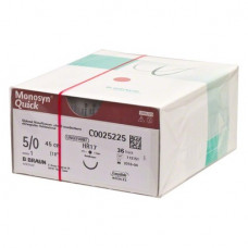 Monosyn® Quick Packung 36 Folien ungefärbt, 45 cm, USP 5/0, HR17