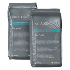 Xantalgin select, Lenyomatanyag (Alginát), Zacskók, Mentaízű, gyorsan keményedő, Alginát, 500 g, 2x1 darab