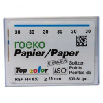 Top color (ISO 30), Papírcsúcs, ISO 30 sterilen csomagolva, fehér, Papír, 500 darab