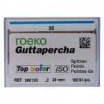 Top color (ISO 30), Guttapercha-csúcs, Doboz, ISO 30 rózsaszín, Guttapercha, 28 mm, 100 darab