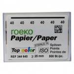 Top color (ISO 40), Papírcsúcs, ISO 40 sterilen csomagolva, fehér, Papír, 500 darab