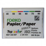 Top color (ISO 45-80), Papírcsúcs, ISO 45-80 sterilen csomagolva, fehér, Papír, 300 darab