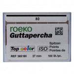 Top color (ISO 80), Guttapercha-csúcs, Doboz, ISO 80 rózsaszín, Guttapercha, 28 mm, 100 darab