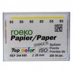 Top color (ISO 50), Papírcsúcs, ISO 50 sterilen csomagolva, fehér, Papír, 300 darab