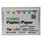 Top color (ISO 15-40), Papírcsúcs, ISO 15-40 sterilen csomagolva, fehér, Papír, 200 darab