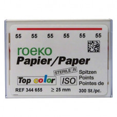 Top color (ISO 55), Papírcsúcs, ISO 55 sterilen csomagolva, fehér, Papír, 300 darab