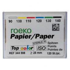 Top color (ISO 90-140), Papírcsúcs, ISO 90-140 sterilen csomagolva, fehér, Papír, 120 darab