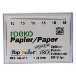 Top color (ISO 15), Papírcsúcs, ISO 15 sterilen csomagolva, fehér, Papír, 200 darab
