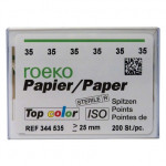 Top color (ISO 35), Papírcsúcs, ISO 35 sterilen csomagolva, fehér, Papír, 200 darab