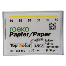 Top color (ISO 50), Papírcsúcs, ISO 50 sterilen csomagolva, fehér, Papír, 120 darab
