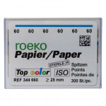 Top color (ISO 60), Papírcsúcs, ISO 60 sterilen csomagolva, fehér, Papír, 300 darab