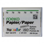 Top color (ISO 70), Papírcsúcs, ISO 70 sterilen csomagolva, fehér, Papír, 300 darab