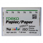 Top color (ISO 70), Papírcsúcs, ISO 70 sterilen csomagolva, fehér, Papír, 120 darab
