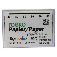 Top color (ISO 80), Papírcsúcs, ISO 80 sterilen csomagolva, fehér, Papír, 120 darab