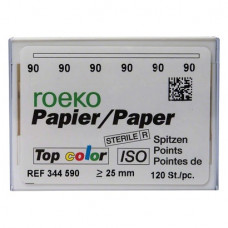 Top color (ISO 90), Papírcsúcs, ISO 90 sterilen csomagolva, fehér, Papír, 120 darab