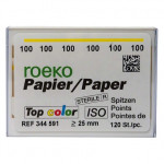 Top color (ISO 100), Papírcsúcs, ISO 100 sterilen csomagolva, fehér, Papír, 120 darab