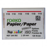 Top color (ISO 110), Papírcsúcs, ISO 110 sterilen csomagolva, fehér, Papír, 120 darab