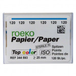 Top color (ISO 120), Papírcsúcs, ISO 120 sterilen csomagolva, fehér, Papír, 120 darab