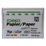 Top color (ISO 130), Papírcsúcs, ISO 130 sterilen csomagolva, fehér, Papír, 120 darab