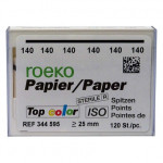Top color (ISO 140), Papírcsúcs, ISO 140 sterilen csomagolva, fehér, Papír, 120 darab