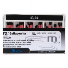 Mtwo (28 mm) (4 %) (ISO 40), Guttapercha-csúcs, ISO 40 rózsaszín, Guttapercha, 28 mm, 60 darab