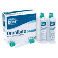 Omni (Omnibite) (Granit), Harapásregisztráló, duplakartus, türkiz, nem röntgenopak, A-szilikon (VPS) 12 keverőkanül, 2 x 50 ml
