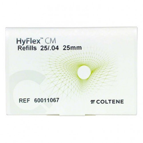 HyFlex® CM, NiTi, reszelő utántöltések, 25 mm, Taper.04 ISO 025, 6 darab